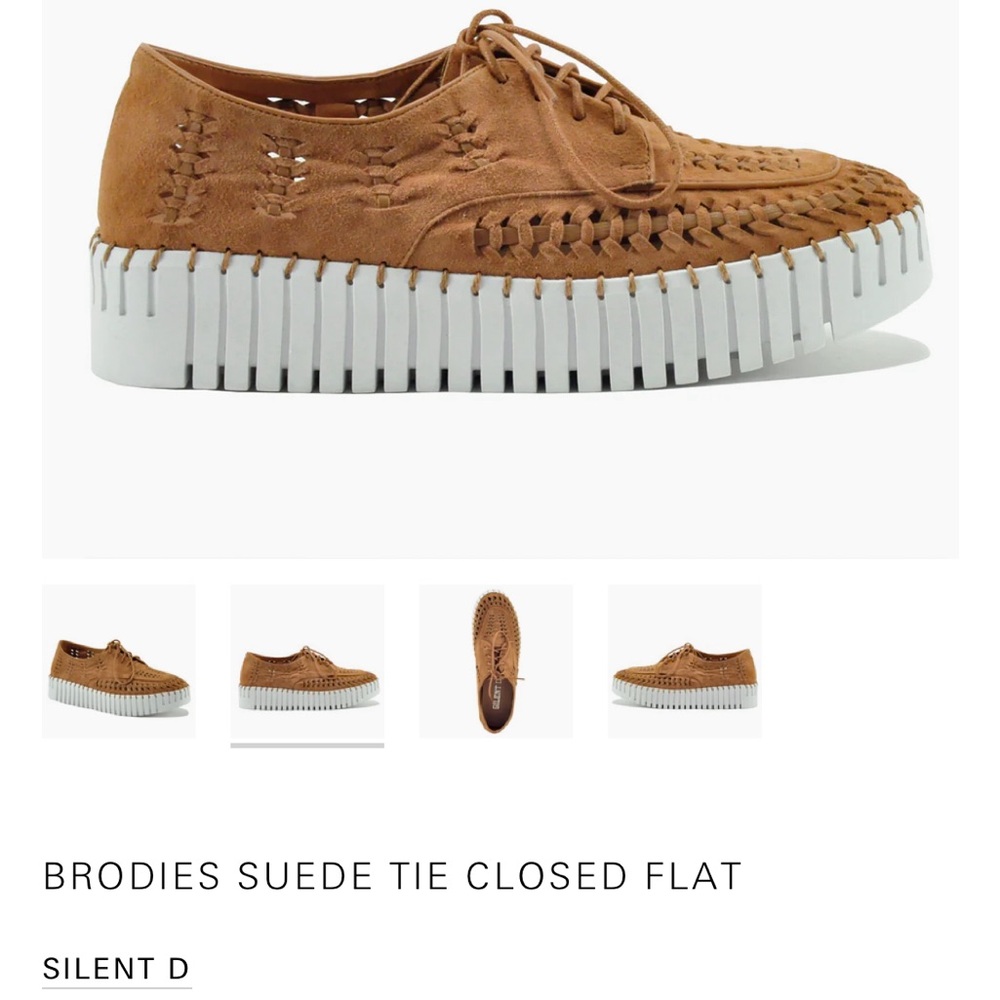 Silent D tan suede platform sneakers/worn 1x